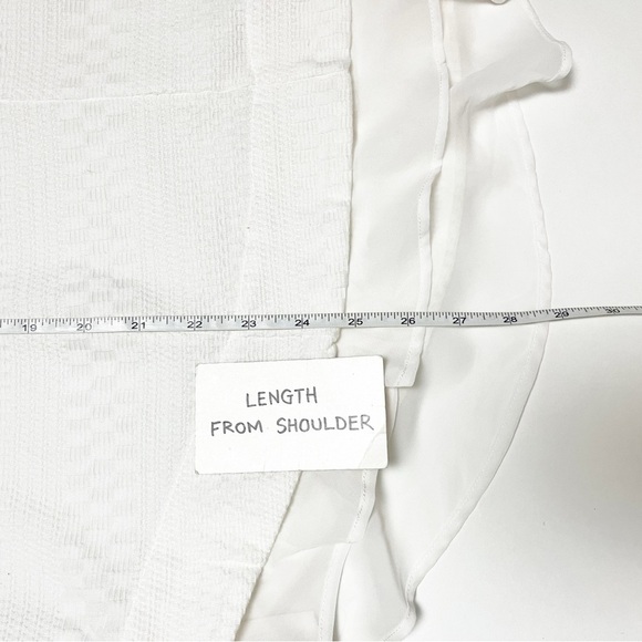 Anthropologie White Textured Blouse - Picture 10 of 12